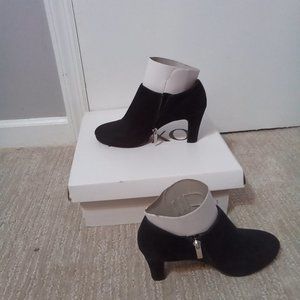 Ladies Black Suede Ankle Boots